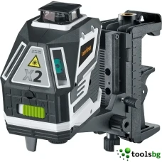 LASERLINER X2-LASER - ПРОФЕСИОНАЛЕН ЗЕЛЕН АКУМУЛАТОРЕН ЛАЗЕРЕН ЛИНЕЕН НИВЕЛИР С 360° ХОРИЗОНТАЛНА 2 ВЕРТИКАЛНИ ЛИНИИ И ОТВЕС